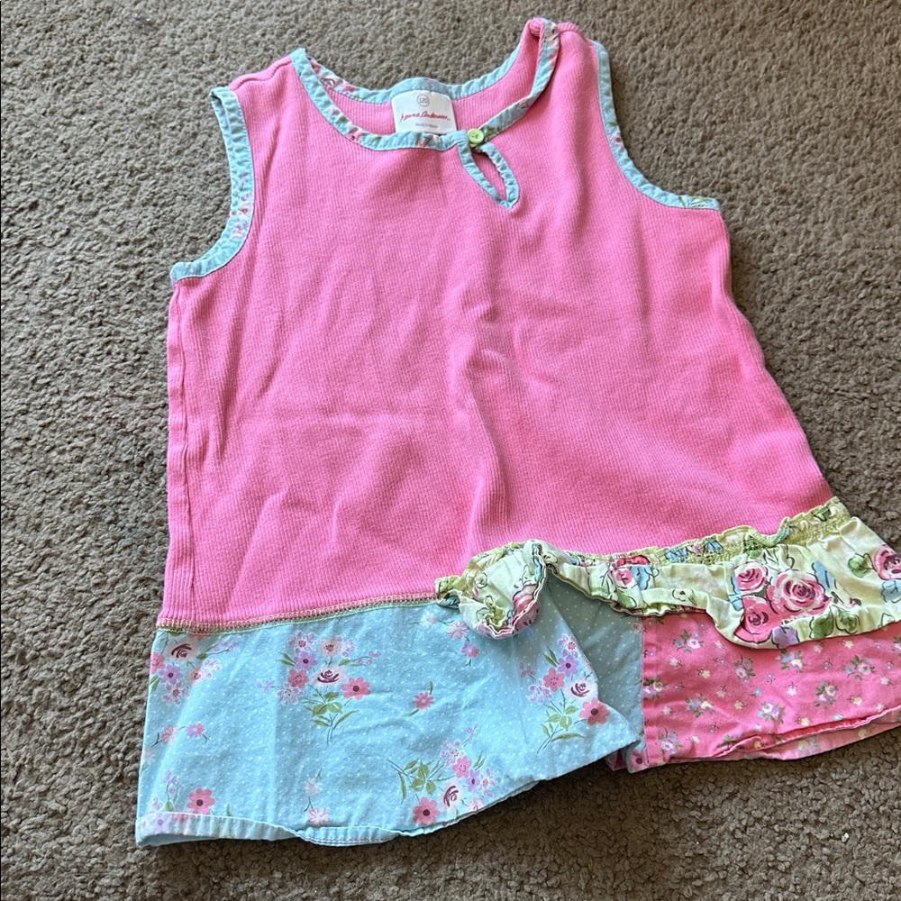 Vintage Hanna Andersson Pink and Blue Floral Matching Set - Picture 2 of 6